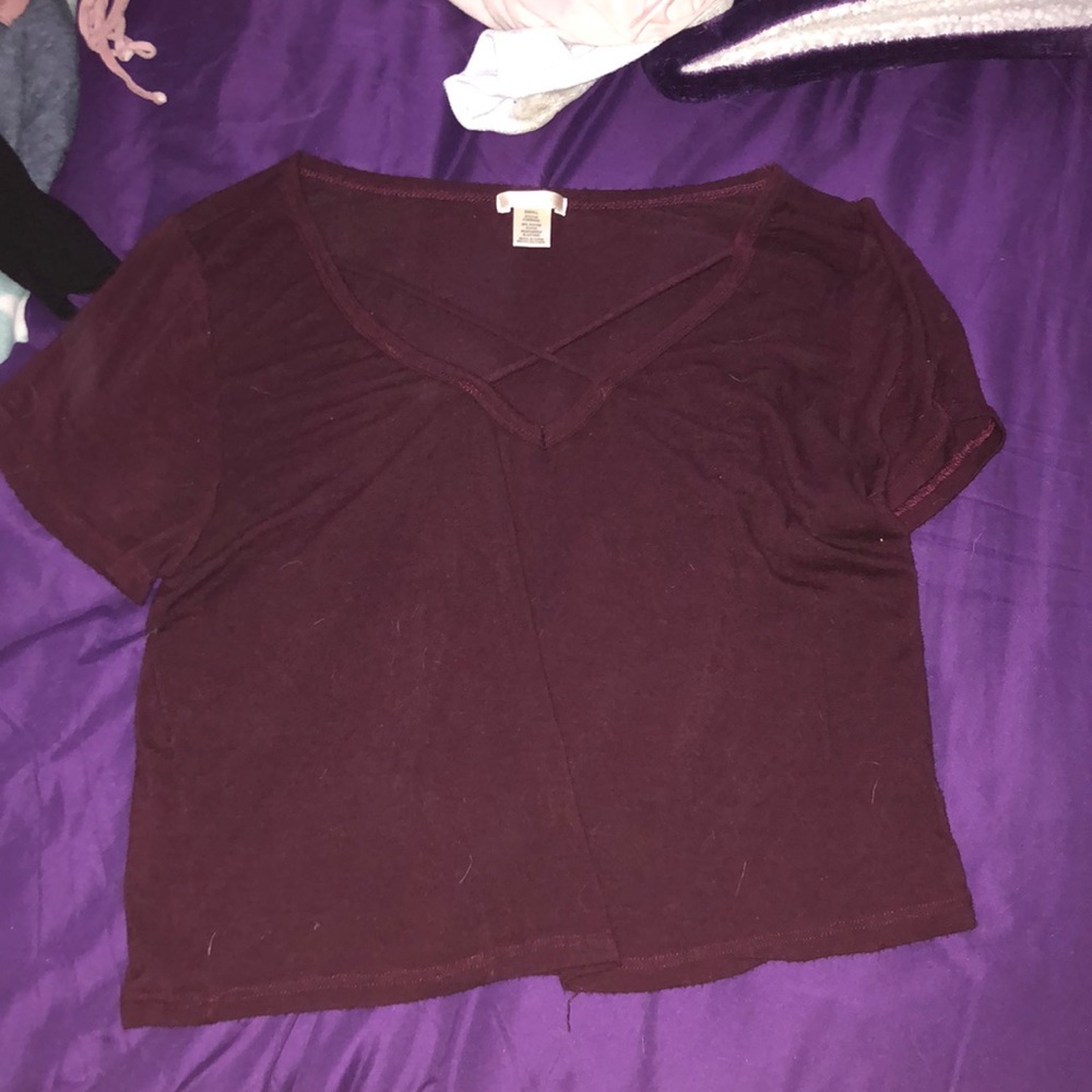 Maroon top